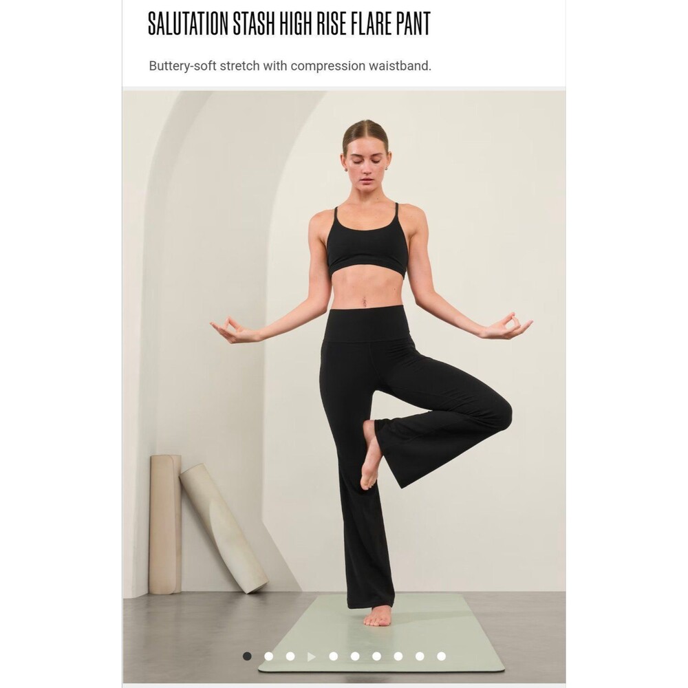Athleta Salutation Stash High Rise Flare Pant Pocket Flare Leggings Black S